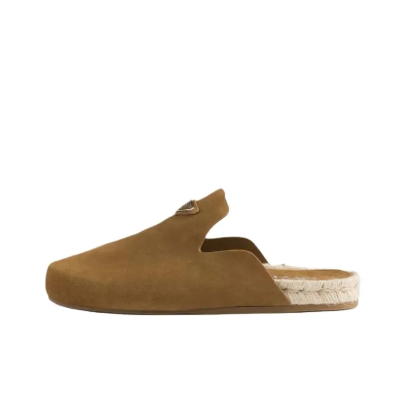PRADA Closed Toe Slippers Men's Brown-0