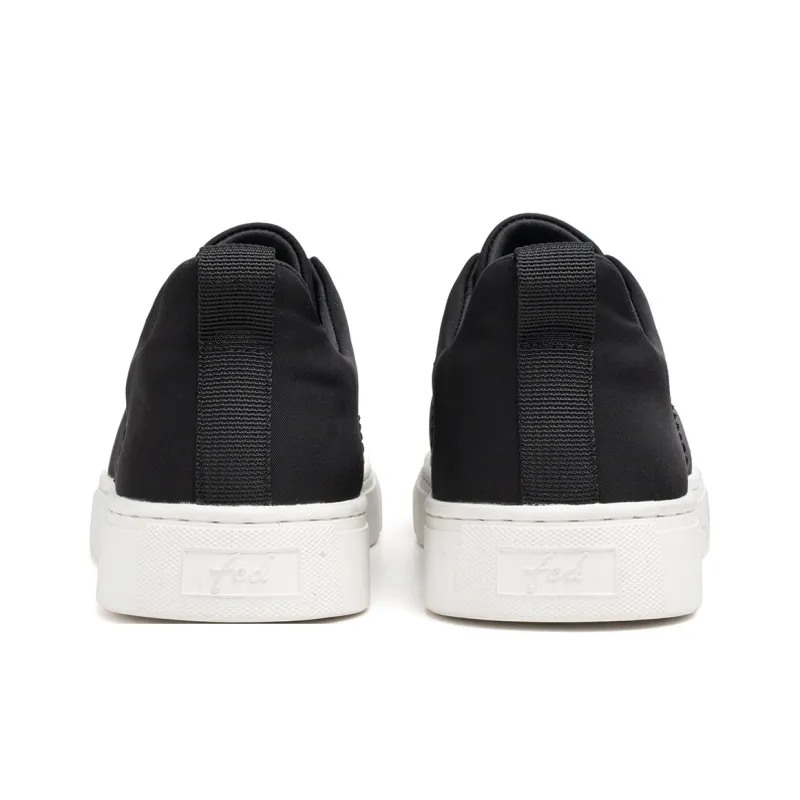 FED Lightweight Low Top Skateboard Shoes Men's Black-4