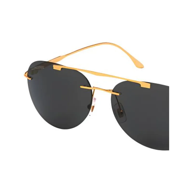 LONGINES Palladium Aviator Sunglasses Men's Gold-2