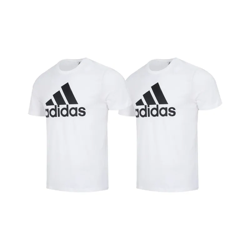 Adidas T Shirt Men's 2 Pack White-0