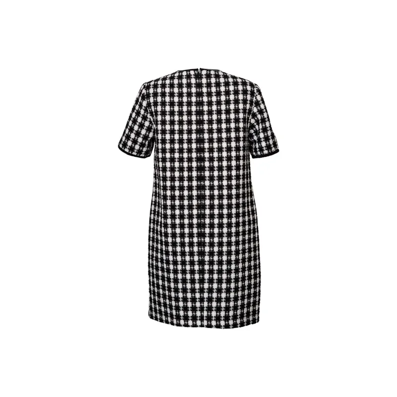 ROEYSHOUSE Short Sleeved Dresses Women's Houndstooth-1