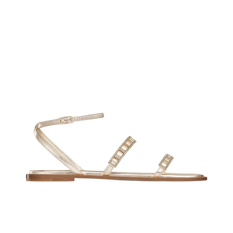 DIOR Diorissime One Strap Sandals Women's Gold-1