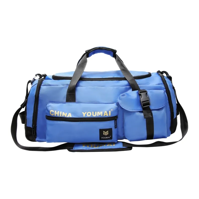 Deli Bear Nylon Gym Bag Unisex Black/Pink/Khaki/Red/Yellow/Army Green/Blue-28