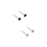 2 Pairs--Tranquil Black+Cherry Blossom Pink