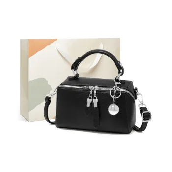 15 MINS Synthetic Leather Box Bag, Handbag, Crossbody Bag, Shoulder Bag Regular Women's Black Khaki Coffee