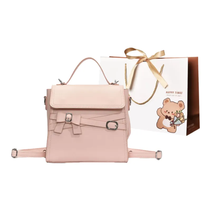 ERANGBEAR PU Backpack Small Size Women's Multicolor-3