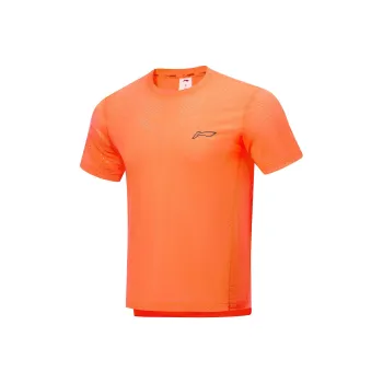 LINING Running Collection T Shirts Men Neon Vibrant Orange