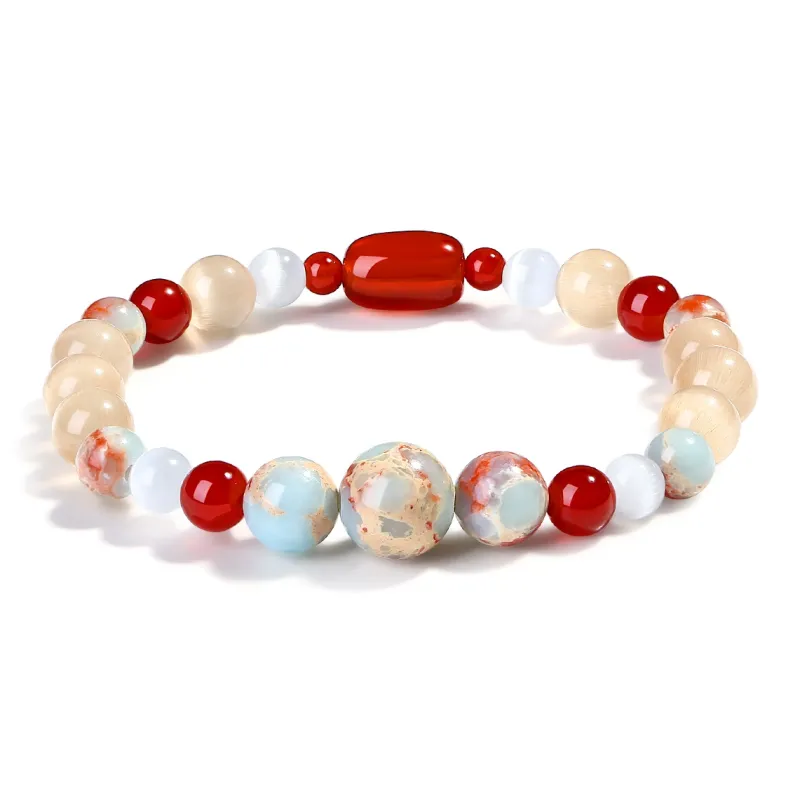 PUTUOSHANWENCHUANG Agate Bracelets Women's-0