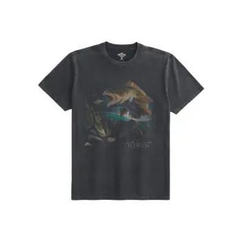 Hollister Drop Shoulder Sleeve T-Shirt Unisex Off-White Black