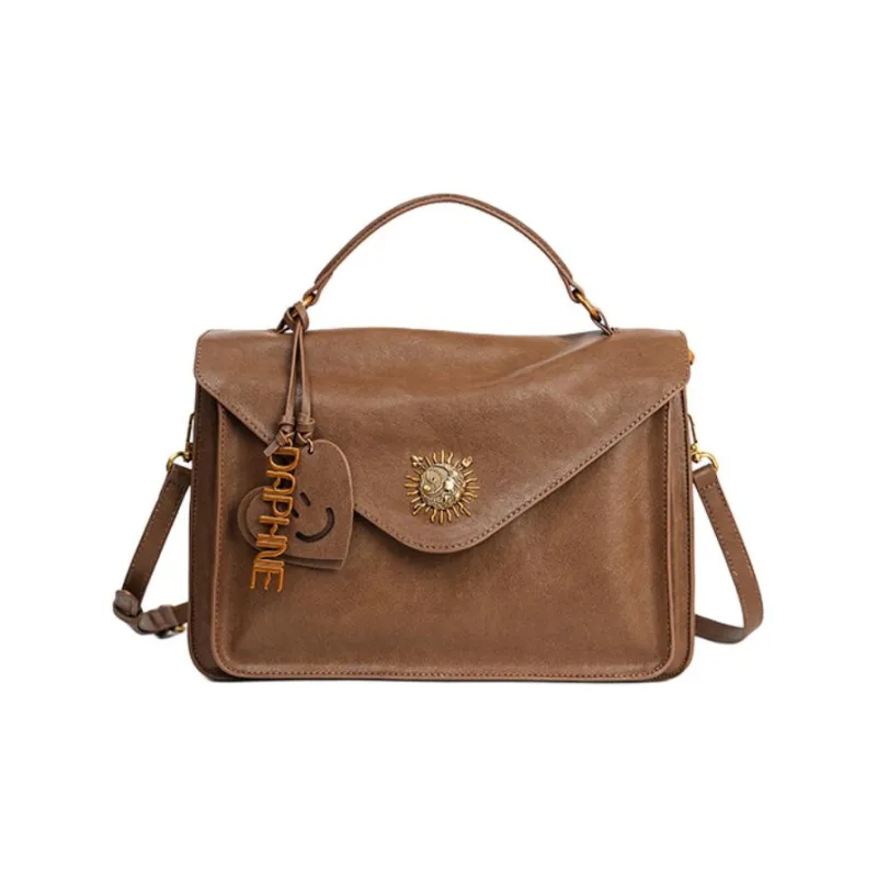 DAPHNE PU One Shoulder Handbag Women's Coffee/Brown-5