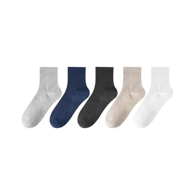 PLANDOO Mid Calf Socks Men's 5 Pack-4