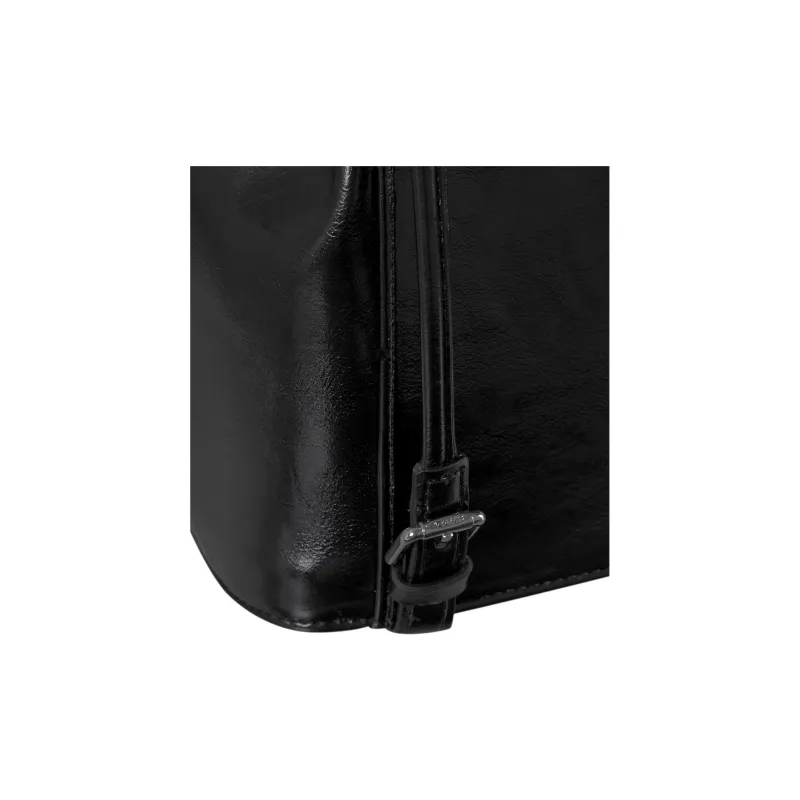 Stand Oil Vegan Leather Backpack Mini Women's Black-6