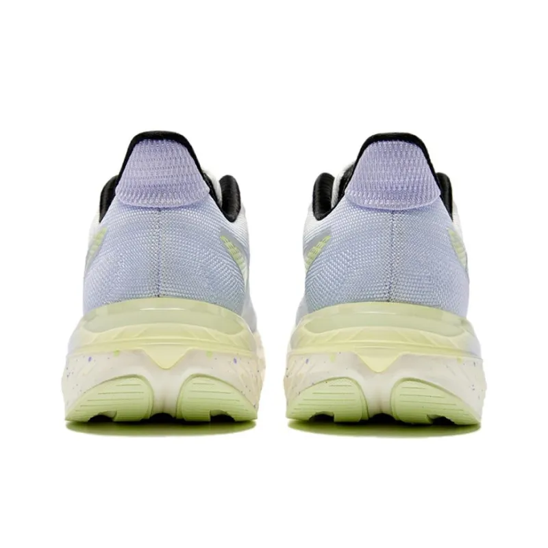 QIAODAN Anti Slip Wear Resistant Low Top Long Distance Running Shoes Women's White Purple-2