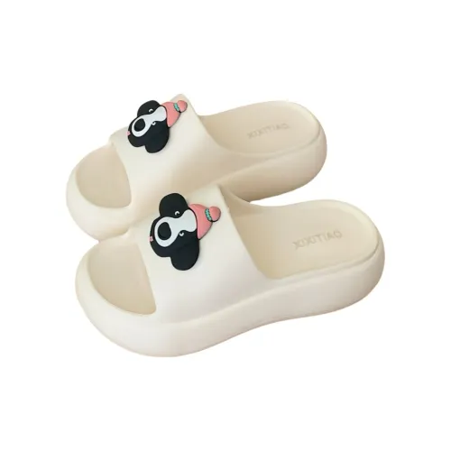 Thin Strips Slippers Women's, White