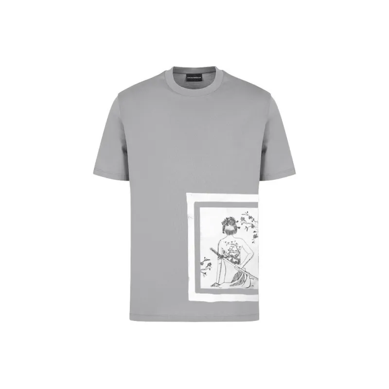 EMPORIO ARMANI SS24 T Shirt Men's Silver-0