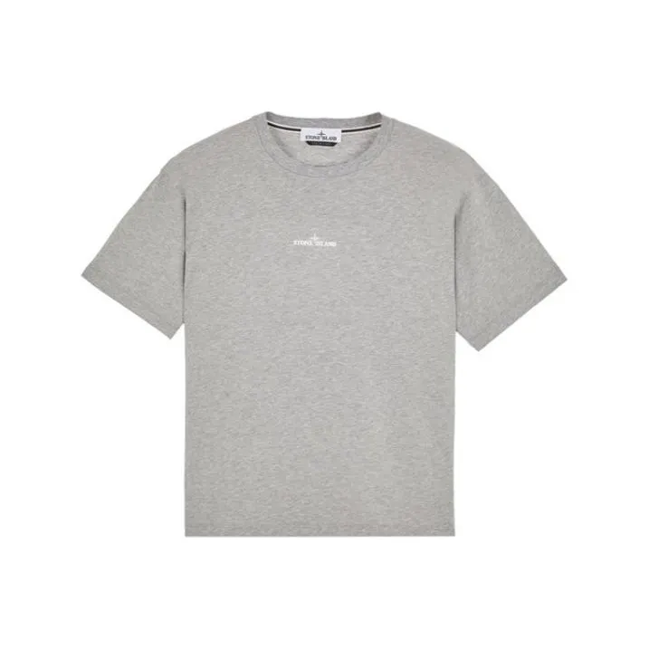 STONE ISLAND Logo print Cotton T shirt-0