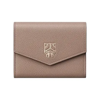 CARTIER PANTHÈRE Calfskin Wallet Mini Unisex Clay