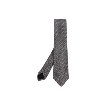 Ferragamo Diagonal Gancini Jacquard Tie