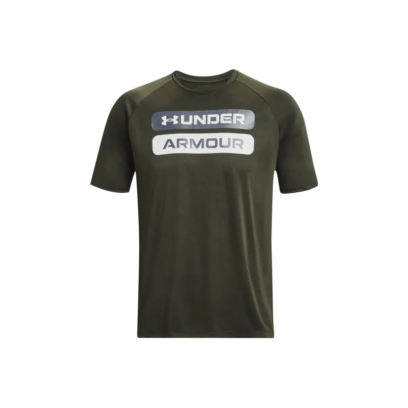 Under Armour Velocity T Shirts Men Green-0