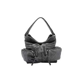 Vic Matie Calfskin Shoulder Bag Women's Gray