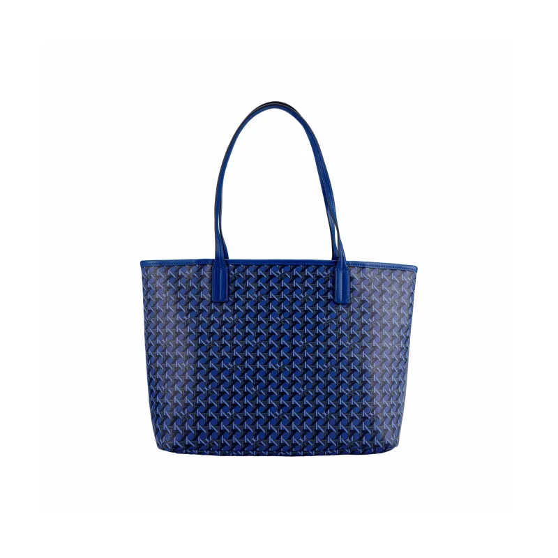 TORY BURCH Canvas Combo Bag, Tote Bag, Shopping Bag, Shoulder Bag, Handbag Small Size Women's Blue-2