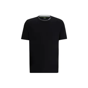HUGO BOSS Logo collar Cotton jersey T shirt
