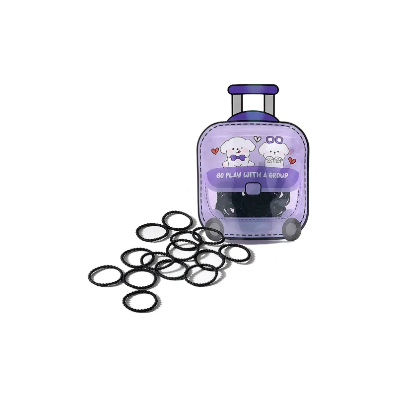 ROYALSASA Rubber Band Iron Box Hair Tie Kids'-0