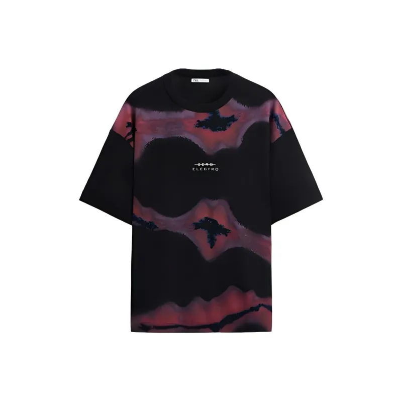 ZARA Short-Sleeved T-Shirts Men's Black-0