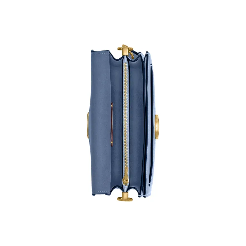 COACH Tabby Leather Crossbody Bag Shoulder Bag Small Size Women's Blue-2