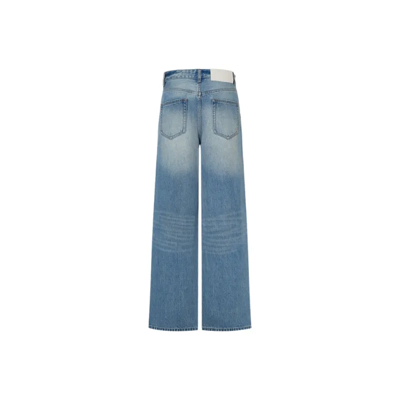 MO&CO GAUCHERE Collaboration Jeans Women's Denim Blue-1