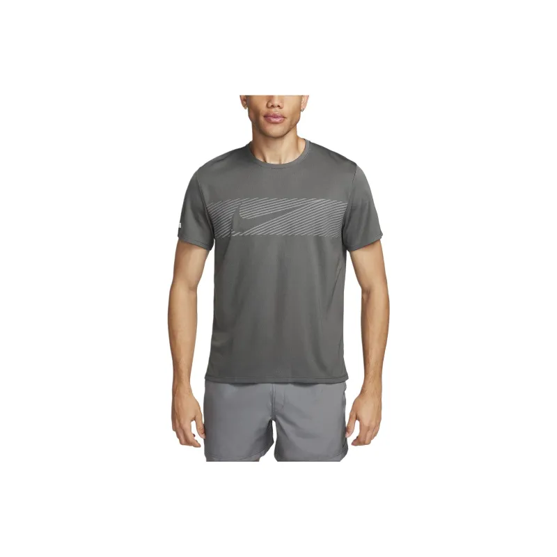 Nike Dri-FIT UV Short-Sleeve Running Top T-Shirt Men's Gray-0