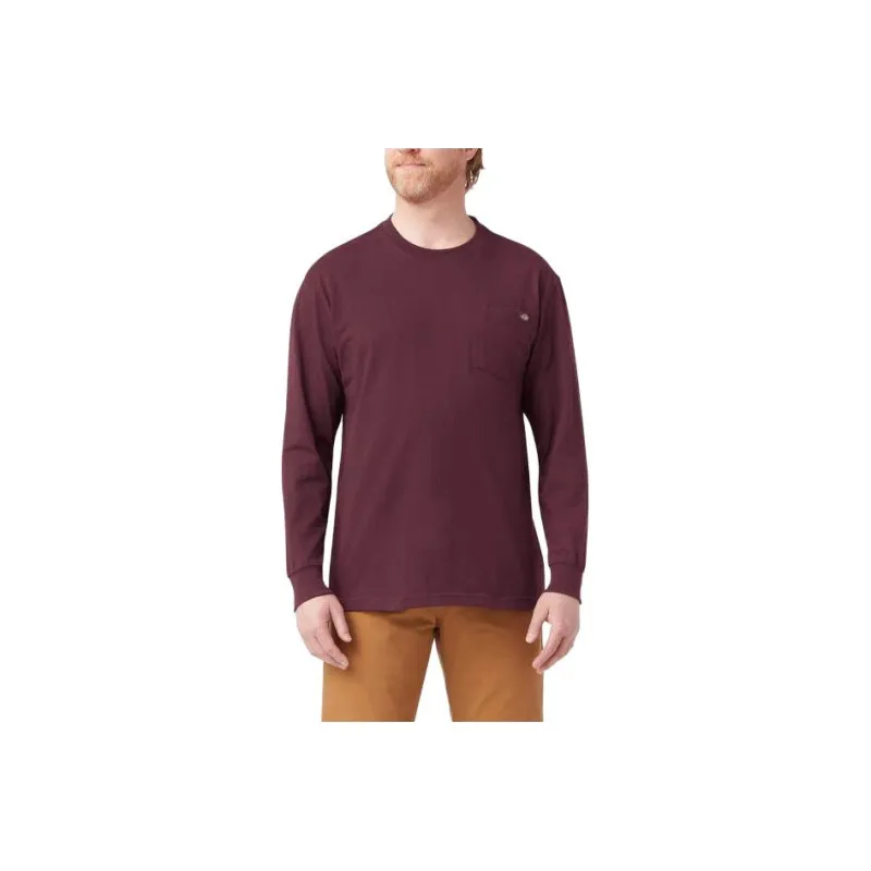 Dickies Heavyweight Long Sleeve Pocket T-Shirt T-Shirt Men's Deep Red-0