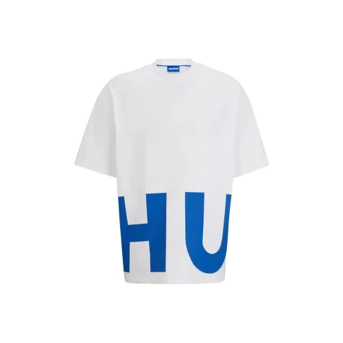 HUGO BOSS Cotton-Jersey T-Shirt With Wrap-Around Logo T-Shirt Men's White
