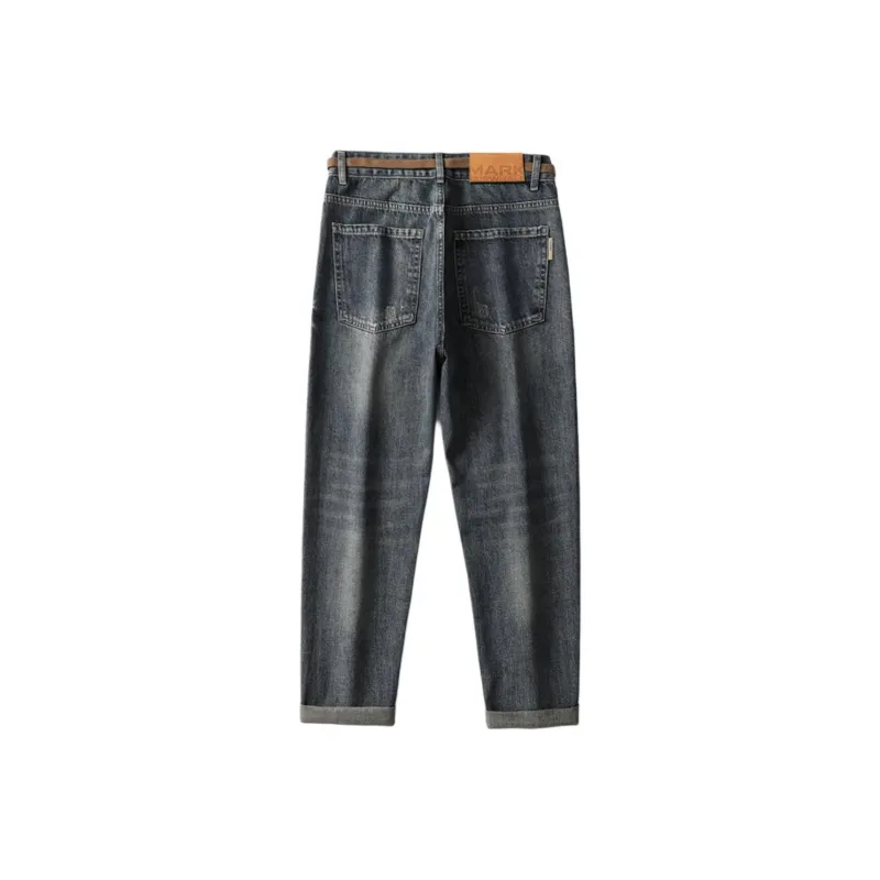 FAIRWHALE Harem Pants Unisex Denim Blue-1