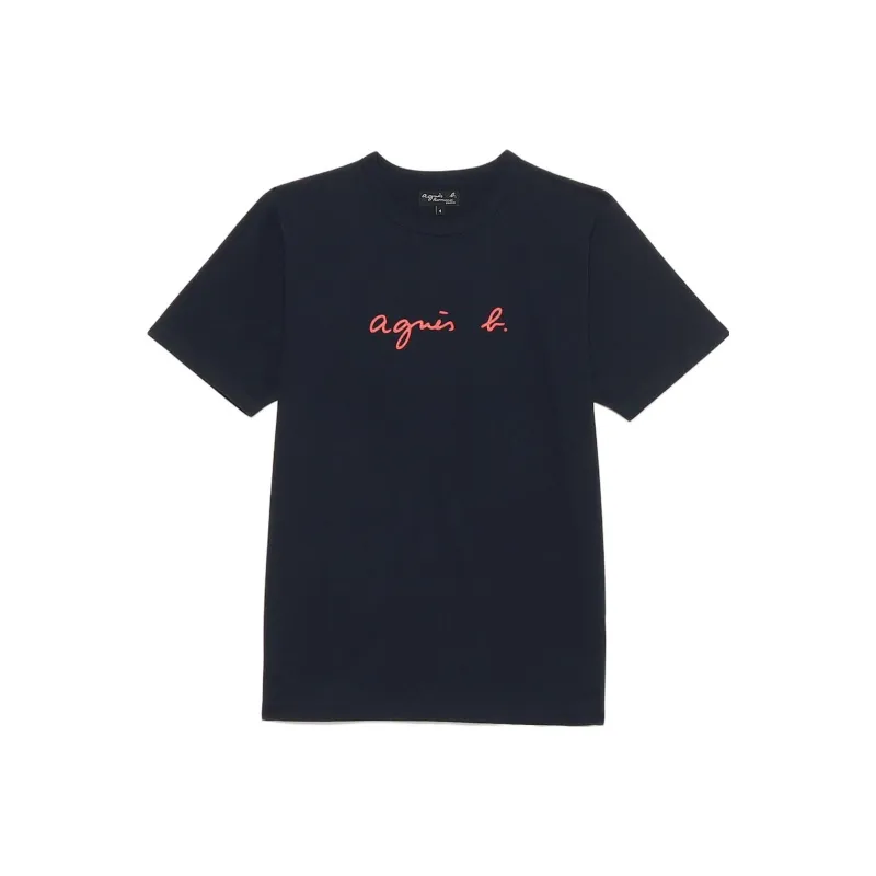 Agnes B. Logo print Cotton T shirt-0