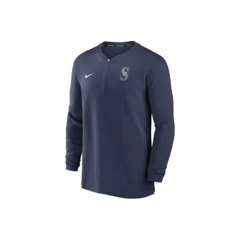 Nike Seattle Mariners Authentic Collection Game Time Men's Nike Dri FIT Mlb 1/2 Zip Long Sleeve Top