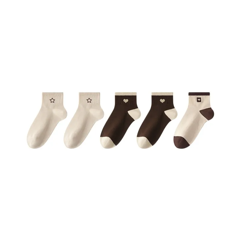 MIIOW Mid Calf Socks Women's 5 Pack-9
