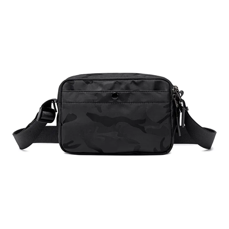 BJIAX Nylon Crossbody Bag Mini Men's Black Camouflage/Blue Camouflage-7