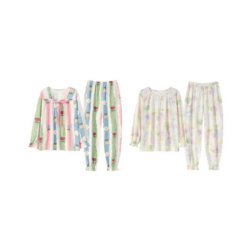 Herbal Primer Pajama Set Women's Combo Set-30