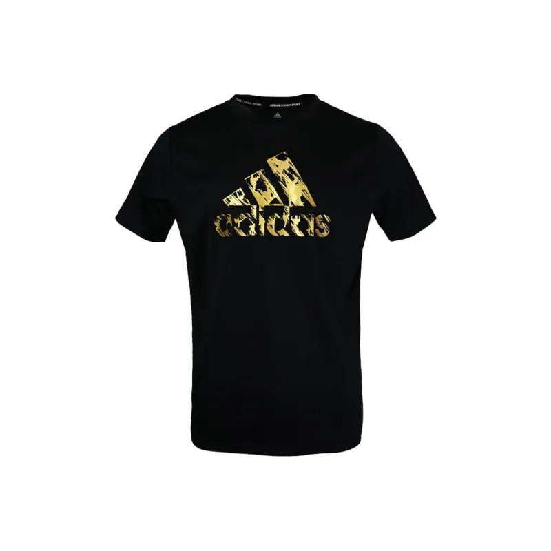 Adidas T Shirt Unisex Black Gold-0
