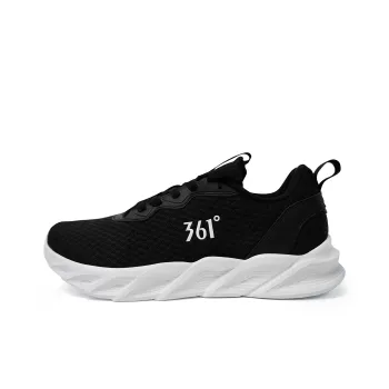 361° Anti Slip Wear Resistant Low Top Running Shoes Men's White Black