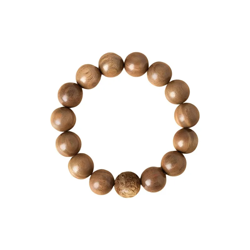 Yi Mingju Green Sandalwood Bracelets Unisex-14