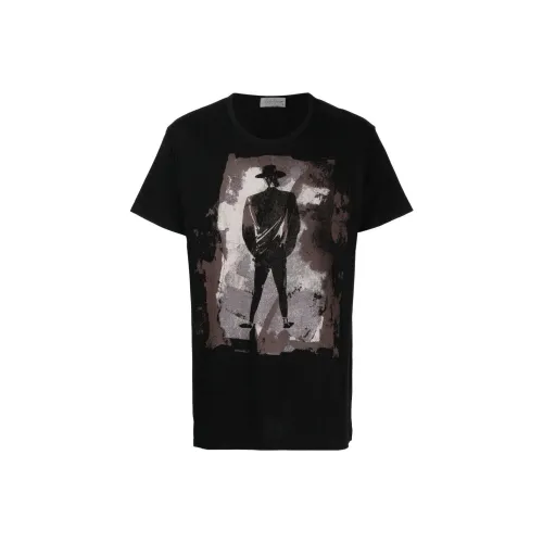 Yohji Yamamoto Pour Homme 블랙 남성 티셔츠