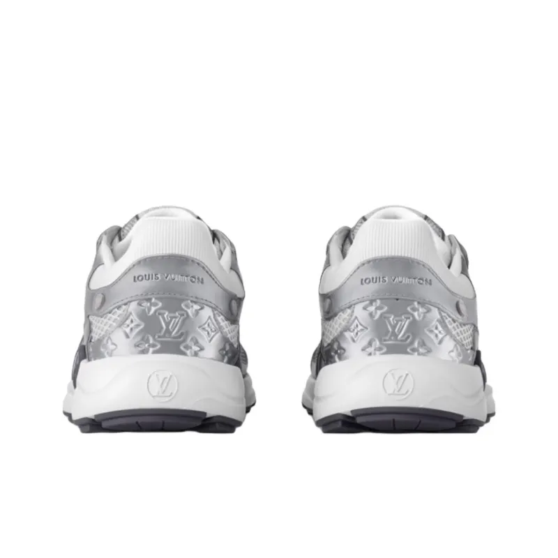 LOUIS VUITTON Olympia Low Top Casual Shoes Women's Silver-4
