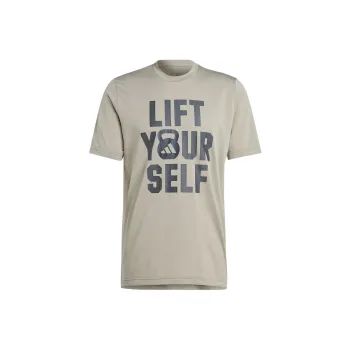 Adidas T-Shirt Men's Pebble Silver Gray