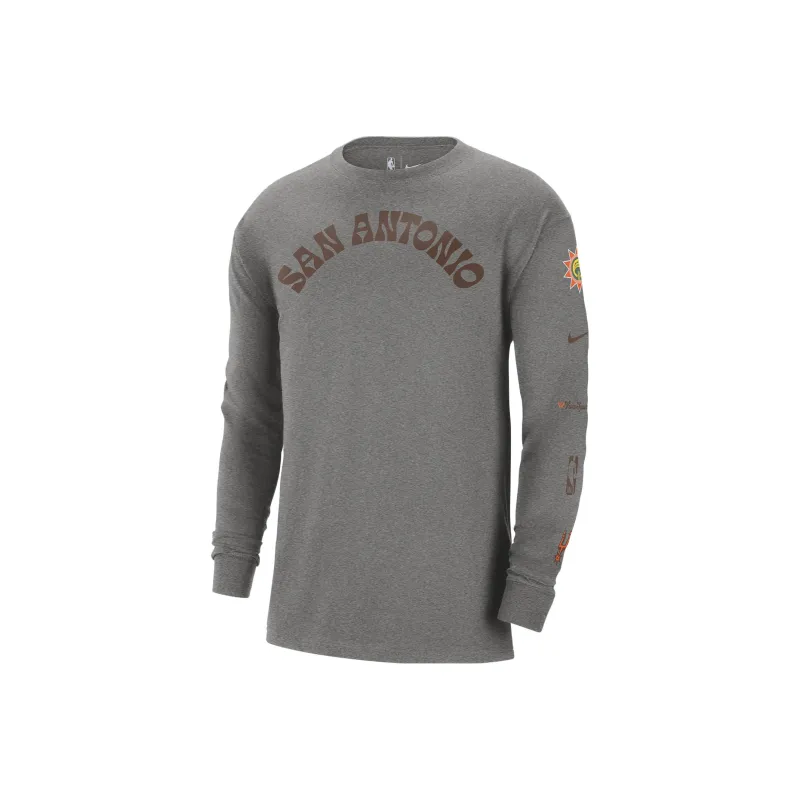 Nike San Antonio Spurs 2023/24 City Edition T-Shirt City Edition 2023/24 San Antonio Spurs Men's Gray-0