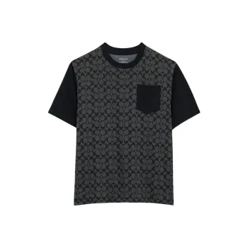 COACH SS24 T Shirt Men's Charcoal Gray