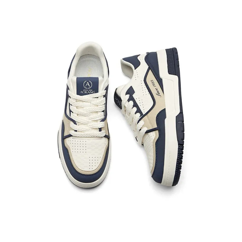 AOKANG Air Force One Series Anti Slip And Wear Resistant Lightweight Height Increasing Low Top Skateboard Shoes Men's-10