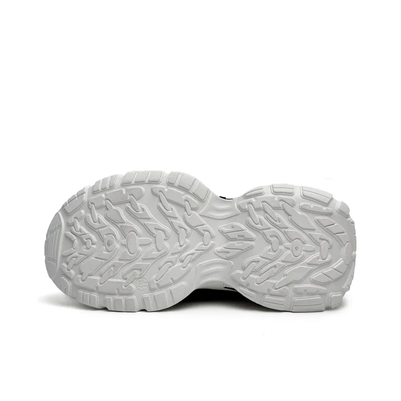 Warrior Warrior Low-Top Chunky Sneakers Women's White Black-5