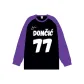 Black Body with Purple Sleeves